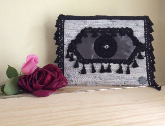 EvilEye Embroidered Clutch