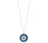 Large Evil Eye Disk Necklace