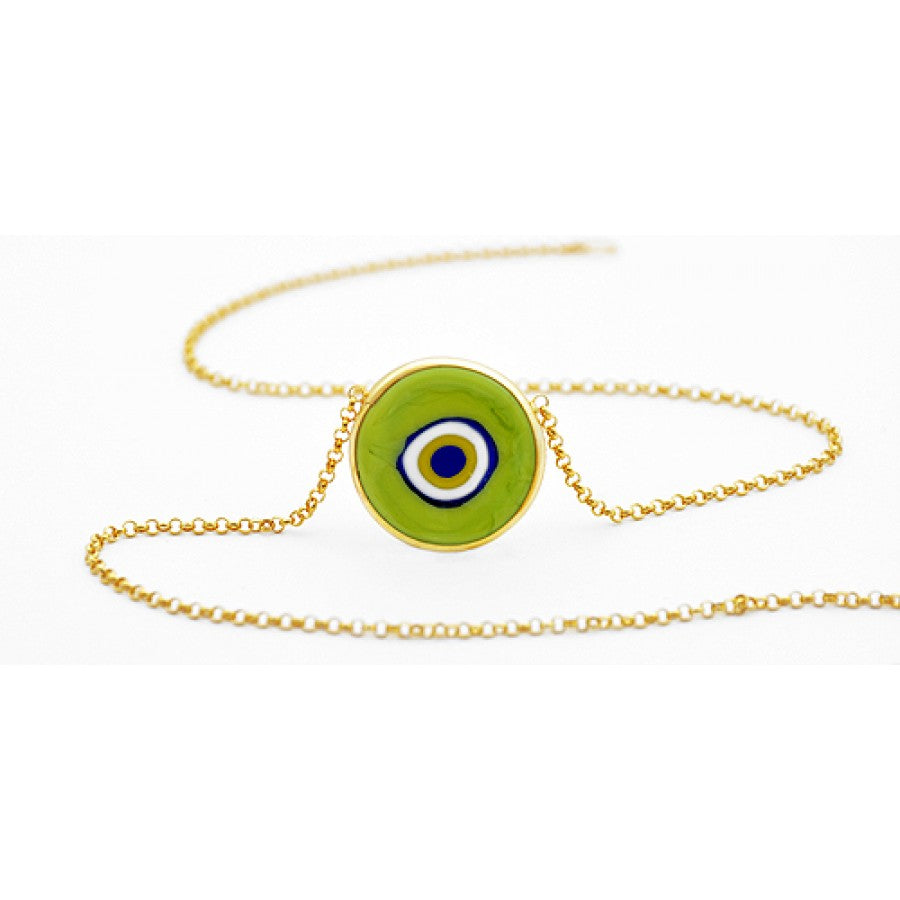 Green eye clearance necklace