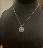 Emerald four leaf clover necklace