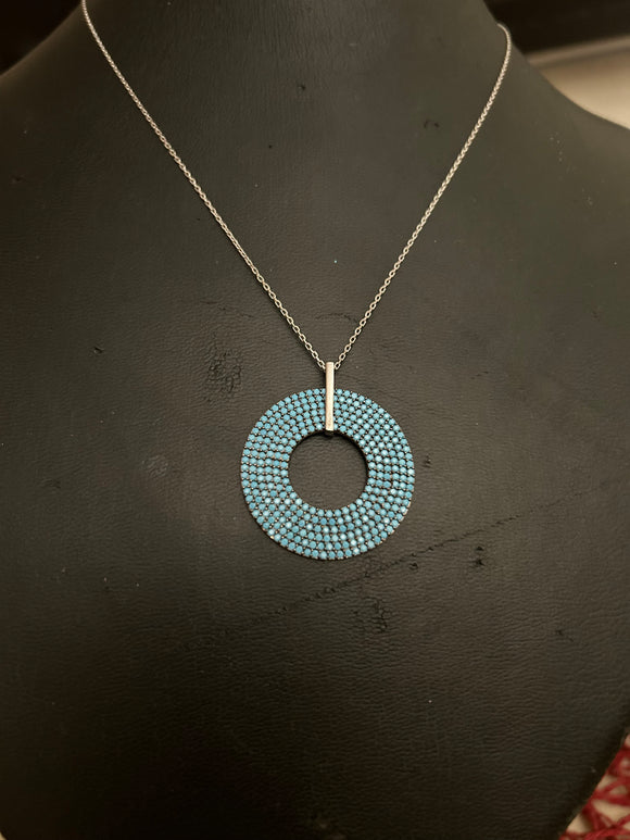 Round necklace with turquoise stones