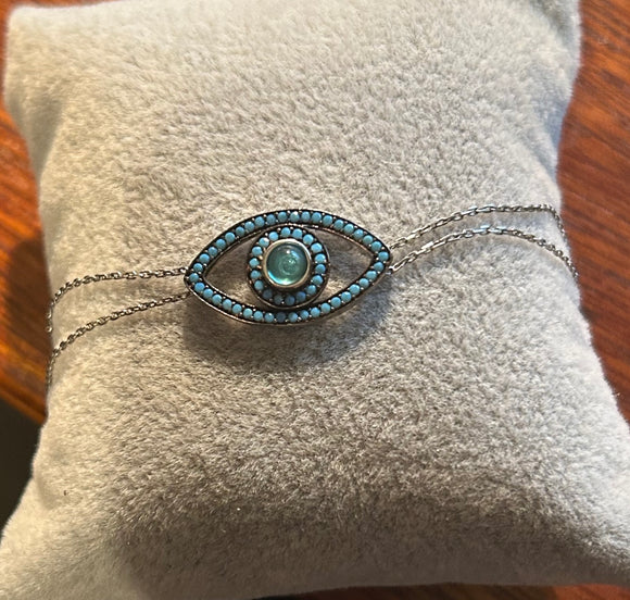Blue designer Evil Eye Bracelet