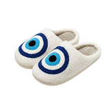 Evil Eye Slippers with Rubber Sole