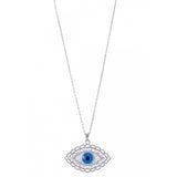Filigree Evil Eye Pendant Necklace