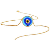 Transparent Blue Evil Eye Murano Necklace