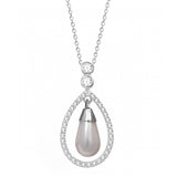 Celebrity Inspired Pearl CZ Necklace