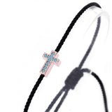 Cross Bracelet with Nano Turquoise Stones
