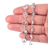Nazar Bracelet with White Evil Eye Beads