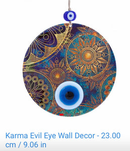 Karma Evil Eye Decor - Glass 23cms.