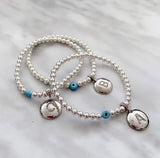 Personalised Initial Stretch bracelets . Purchase   on their own or purchase with matching necklace  for $128 a saving of $20