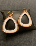 Artisan Rose Gold with White earrings