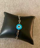 4 Bracelets - Stainless steel chain & Evil Eye, Cross, cube - $250 all 4 together $save $50)