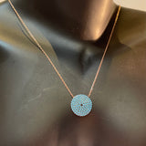 Nano Turquoise Disc Necklace