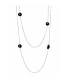 Evil Eye Necklace w Lucky black eyes. Chain available in silver and gold plated.