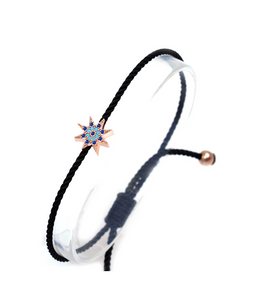 Star bracelet with nano turquoise stones - Adjustable
