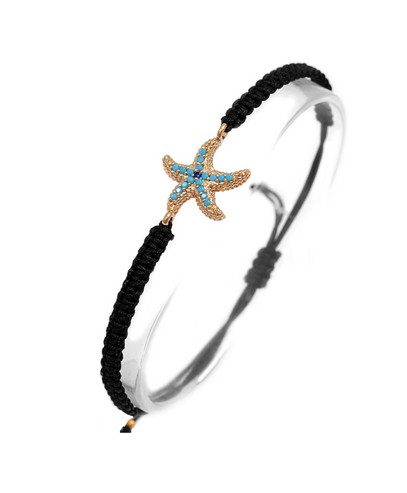 Starfish bracelet with nano stones - Adjustable