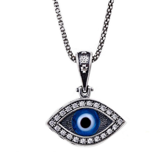 Greek Evil Eye Necklace 40cm chain
