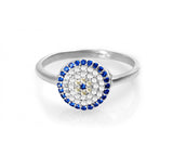 Evil Eye Ring with Cz Stones