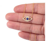 Designer Evil Eye Sapphire Necklace