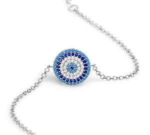 Lucky Eye Bracelet with Nano Turquoise and CZ Stones