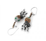 Turkish Emerald Tassel Earrings