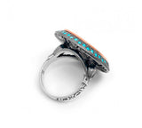 Silver Hamsa Evil Eye Ring