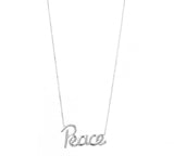 Trendy Silver Peace Necklace
