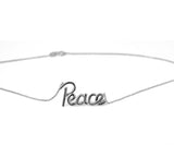 Trendy Silver Peace Necklace