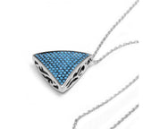 Triangle Necklace with Nano Turquoise Stones