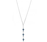 Celebrity Inspired Mini Cross Nano Turquoise Necklace
