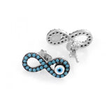 Infinity Earrings with Evil Eye