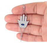 Hamsa Bracelet with Blue Evil Eye