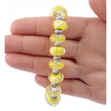 Glass Evil Eye Bracelet with Murano Beads