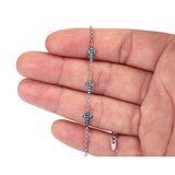 Sterling Silver Bracelet with Cross