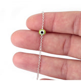 Murano Glass Mini Eye Silver Bracelet
