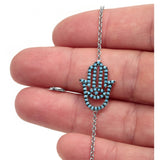 Hamsa Bracelet with Nano Turquoise Stones