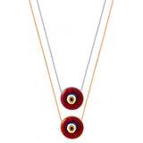 Evil Eye Designer Red Murano Necklace