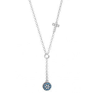 Evil Eye Necklace with Cross