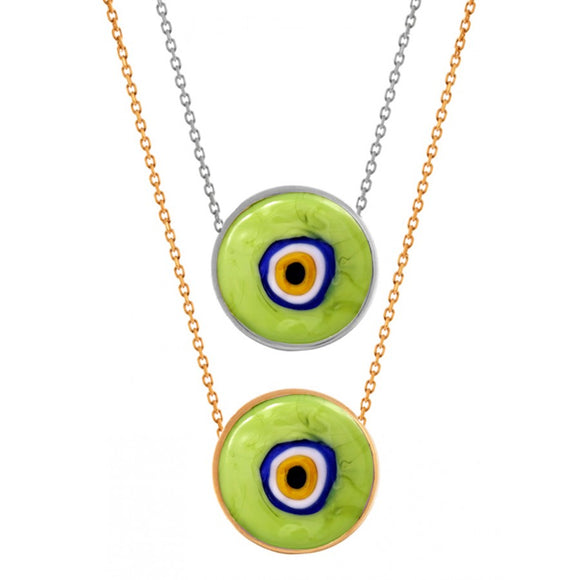 Green Evil Eye Necklace